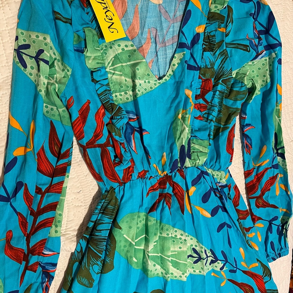 Blue tropical dress from BRAZIL ( OFFERS WELCOME)